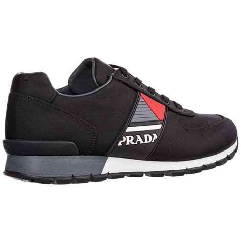 prada trainers mens black|Prada sneakers for men outlet.